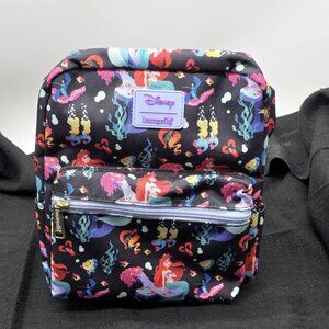 Disney Loungefly Little Mermaid Mini Backpack Life Is The Bubbles 35th Anniv NEW